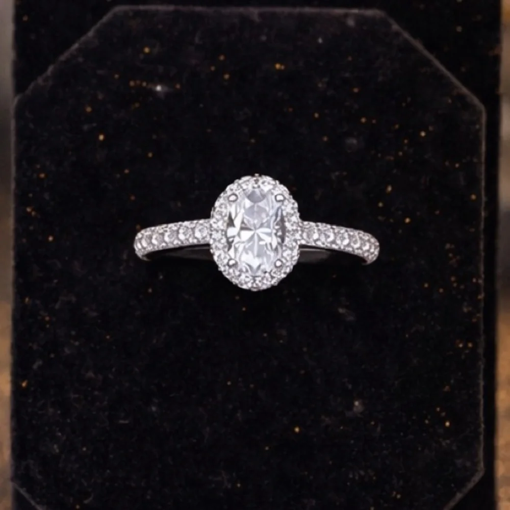 Moissanite- 925 Sterling Silver Diamond Ring 1.48CT VVS